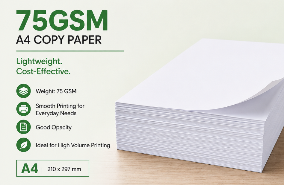 A4 copy paper 75GSM at GGTB International Papers