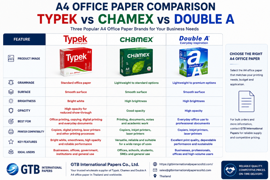 A4 Office Paper at GTB International Papers